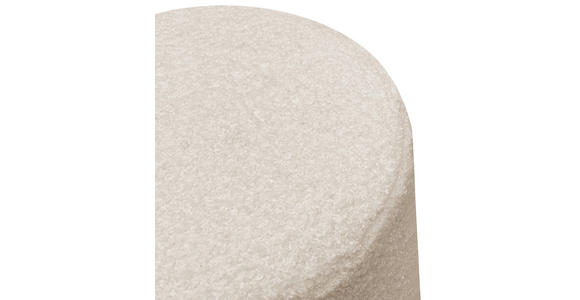 POUF in Beige Textil, Holzwerkstoff Beige  - Beige, Trend, Holzwerkstoff/Textil (35/35cm) - Novel