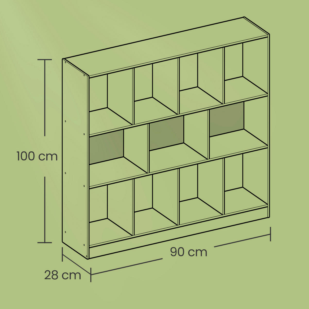 STANDREGAL  126/100/30 cm Weiß  - Weiß, Design, Holzwerkstoff (126/100/30cm) - Boxxx