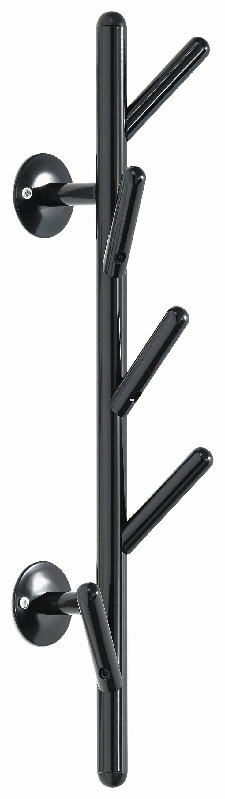 NÁSTĚNNÁ ŠATNA, 12/63/16 cm - černá, Design, kov (12/63/16cm)