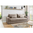 SCHLAFSOFA in Cord Beige  - Beige/Schwarz, KONVENTIONELL, Kunststoff/Textil (233/92/108cm) - Carryhome