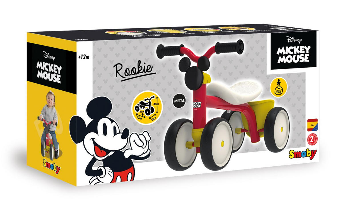 SMOBY MICKY  ODRÁŽADLO - čierna/žltá, Basics, kov/plast (26/15/50,50cm) - Simba
