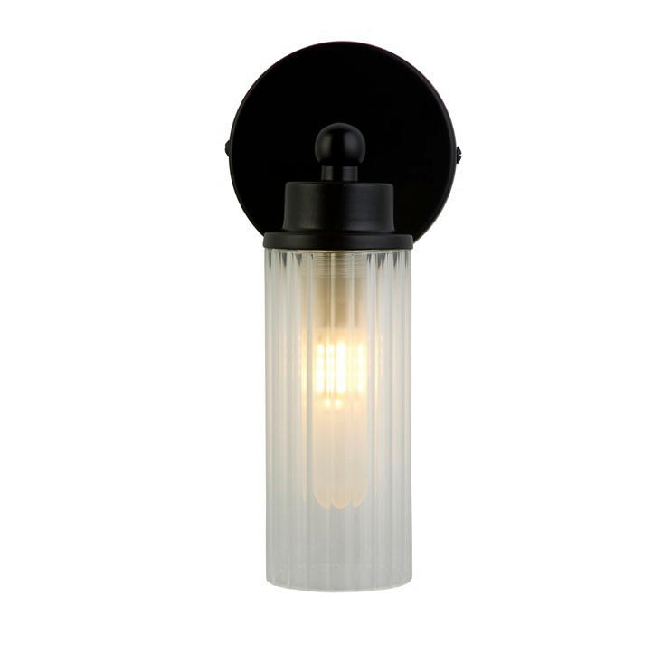 WANDLEUCHTE Imperial 22/10 cm   - Klar/Schwarz, Design, Glas/Metall (22/10cm) - Searchlight