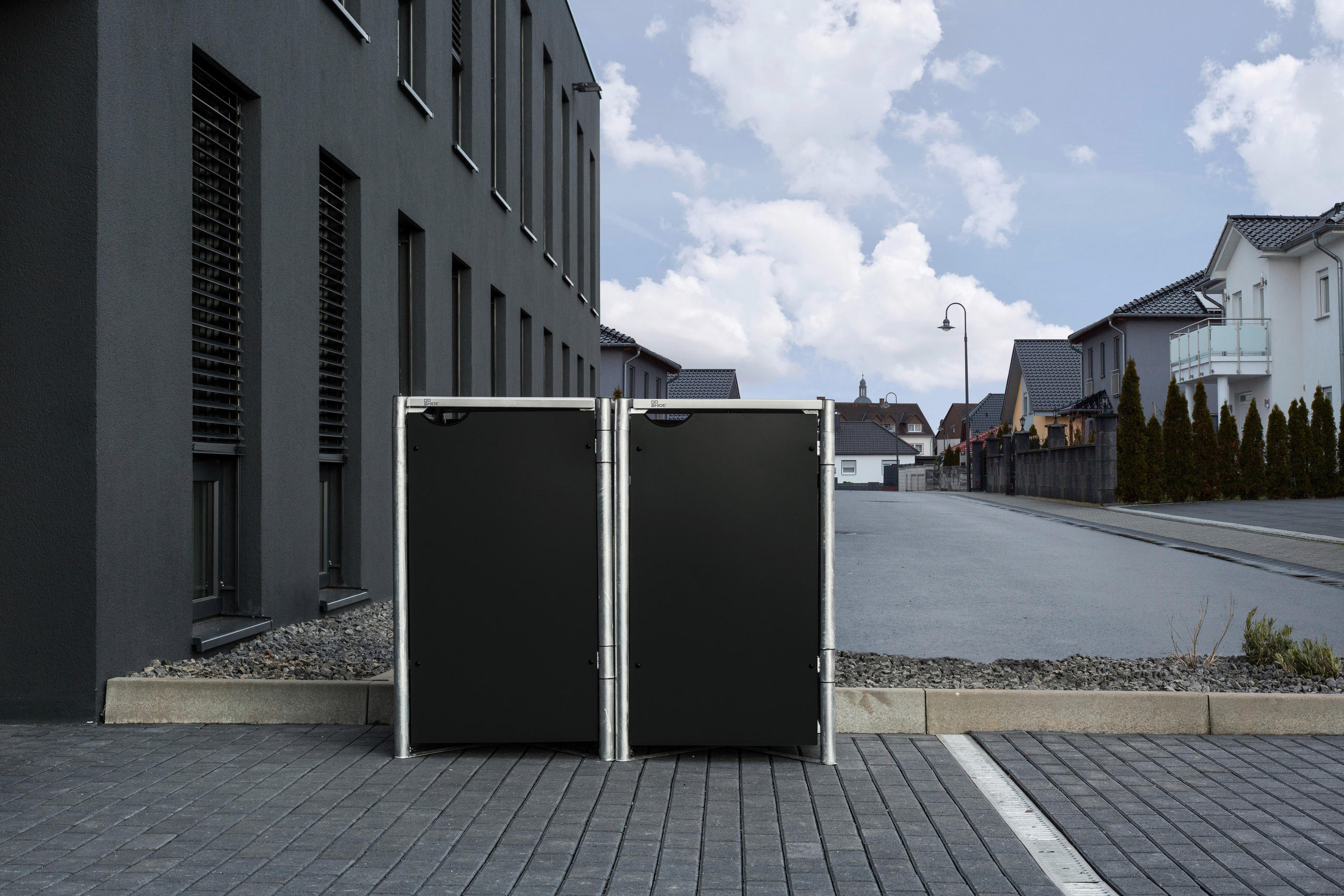 MÜLLTONNENBOX - Schwarz, Basics, Metall (139,4/115,2/80,7cm)