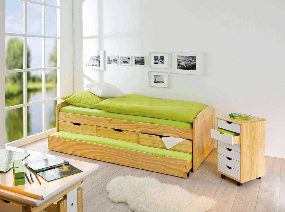 AUSZIEHBETT 90/200 cm Kieferfarben  - Kieferfarben, Basics, Holz/Kunststoff (90/200cm) - MID.YOU