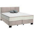 BOXSPRINGBETT 160/200 cm  in Beige  - Beige/Schwarz, Design, Kunststoff/Textil (160/200cm) - Hom`in
