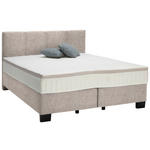 BOXSPRINGBETT 160/200 cm  in Beige  - Beige/Schwarz, Design, Kunststoff/Textil (160/200cm) - Hom`in