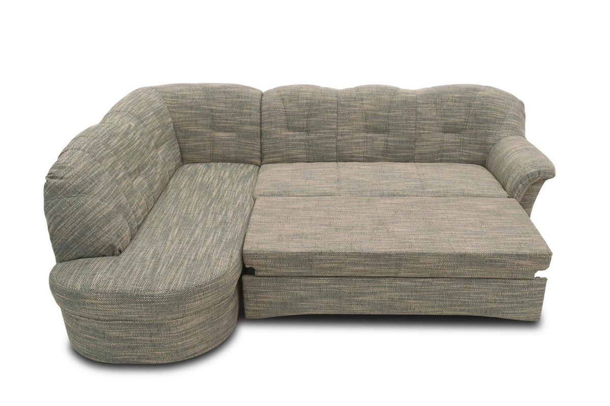 ECKSOFA Grau, Weiß Webstoff  - Schwarz/Weiß, KONVENTIONELL, Kunststoff/Textil (180/243cm) - MID.YOU