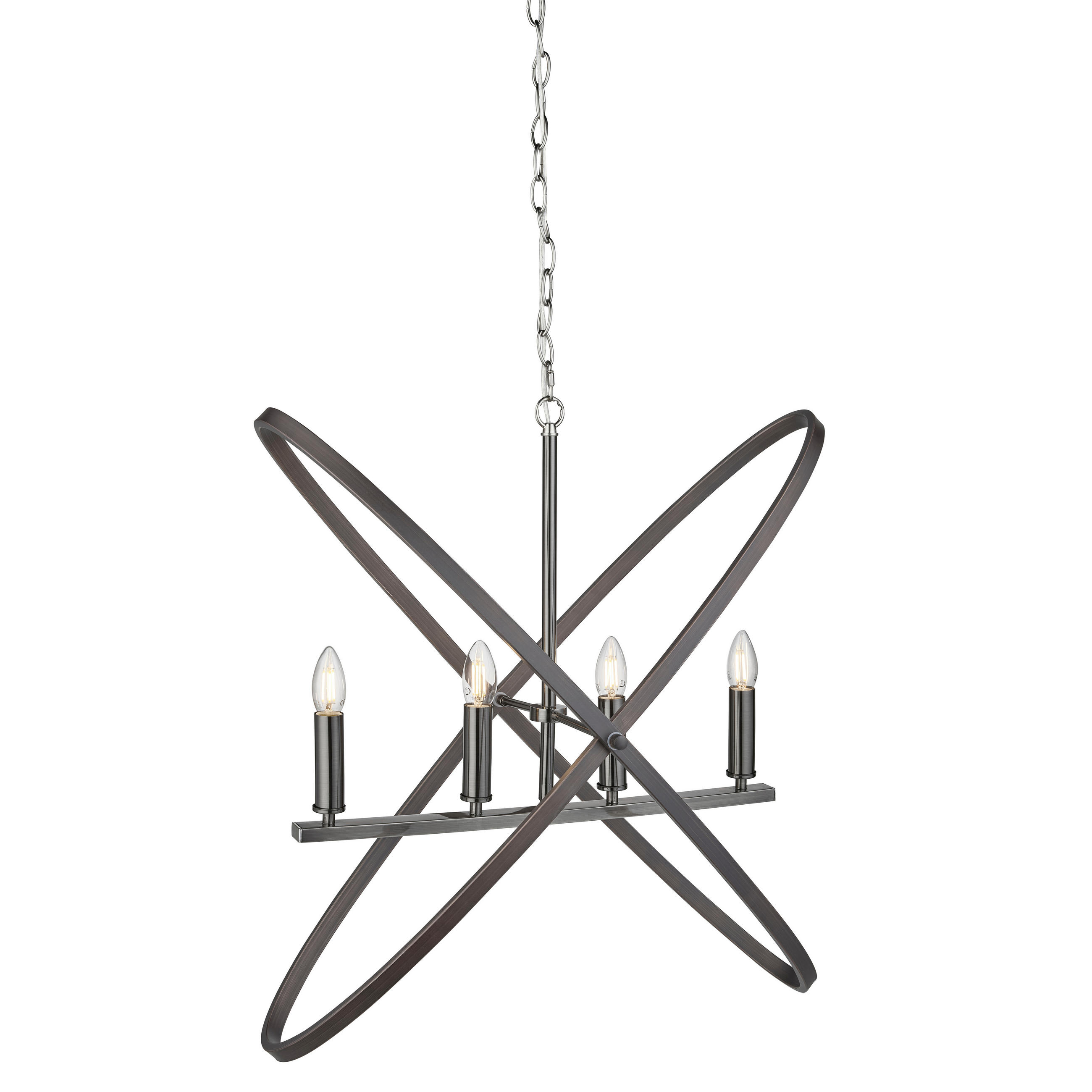 Searchlight Hängeleuchte Hoopla Braun, Schwarz 35x150x84 cm