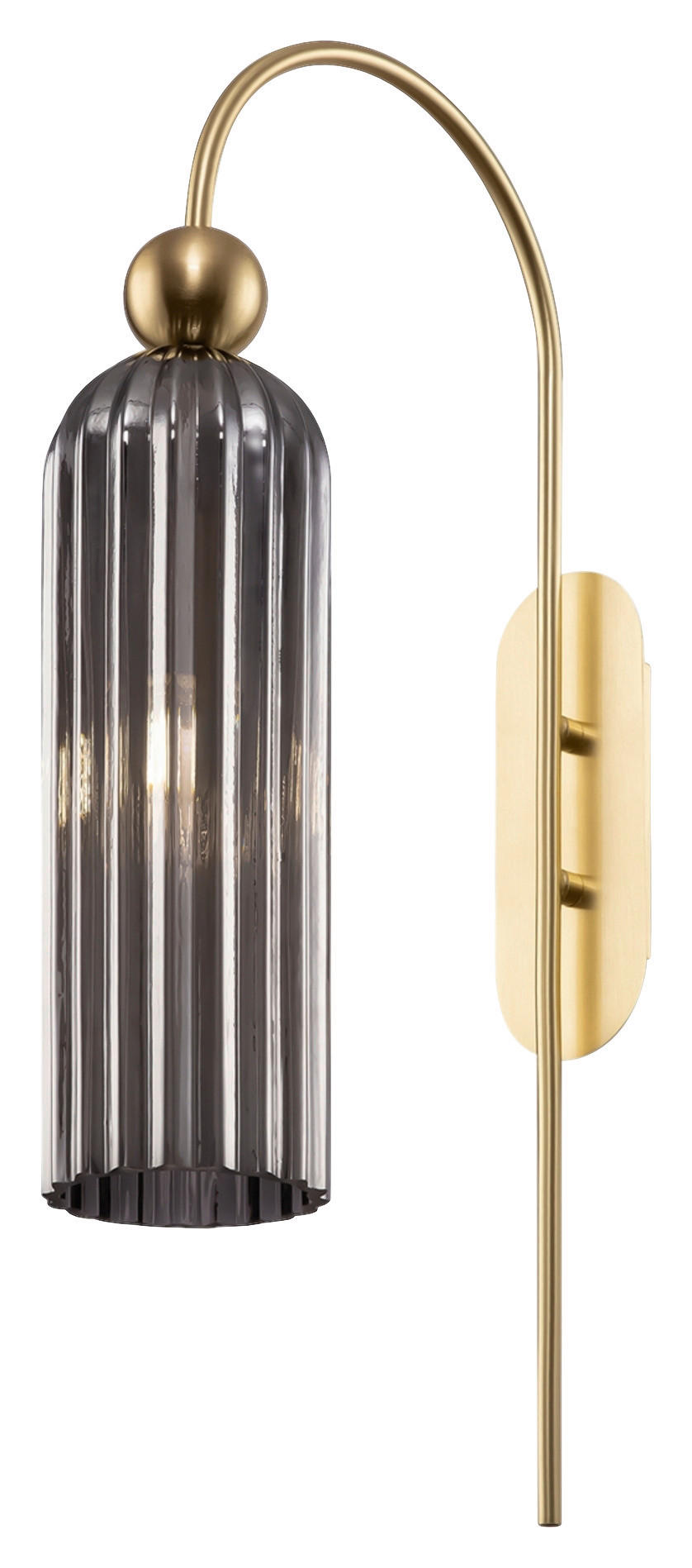 STENSKA SVETILKA   40 W   230 V  - zlate barve, kovina/steklo (10/53,5/23,5cm) - MAYTONI