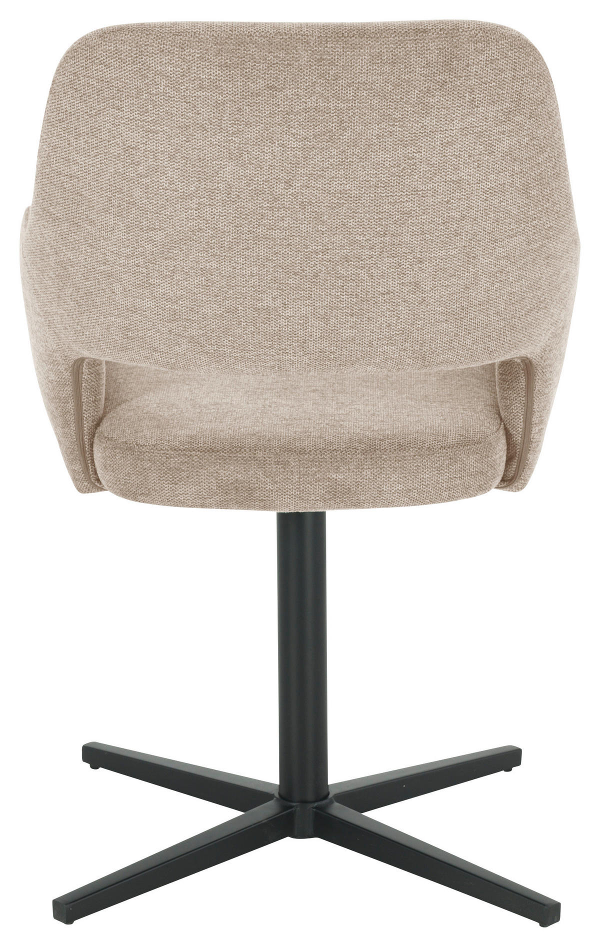 ARMLEHNSTUHL  in Eisen Leinenoptik  - Taupe/Schwarz, MODERN, Holz/Textil (56/86/63cm) - MID.YOU