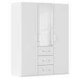 DREHTÜRENSCHRANK in Weiß - Weiß, Design, Glas/Holzwerkstoff (151/197/60cm) - Novel