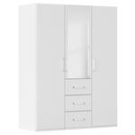 DREHTÜRENSCHRANK  in Weiß  - Weiß, Design, Glas/Holzwerkstoff (151/197/60cm) - Novel