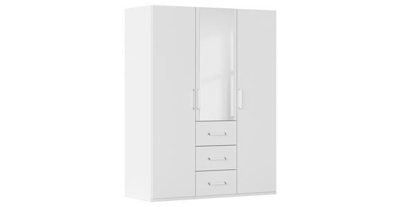 DREHTÜRENSCHRANK in Weiß - Weiß, Design, Glas/Holzwerkstoff (151/197/60cm) - Novel