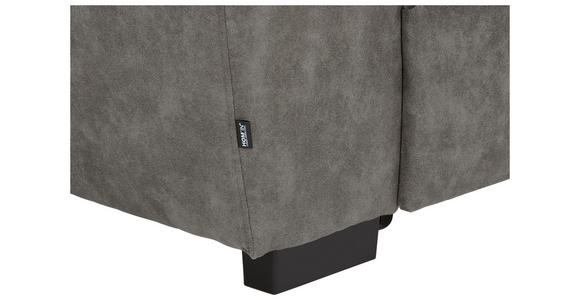 ECKSOFA in Lederlook Grau  263/230 cm  - Schwarz/Grau, Design, Kunststoff/Textil (263/230cm) - Hom`in