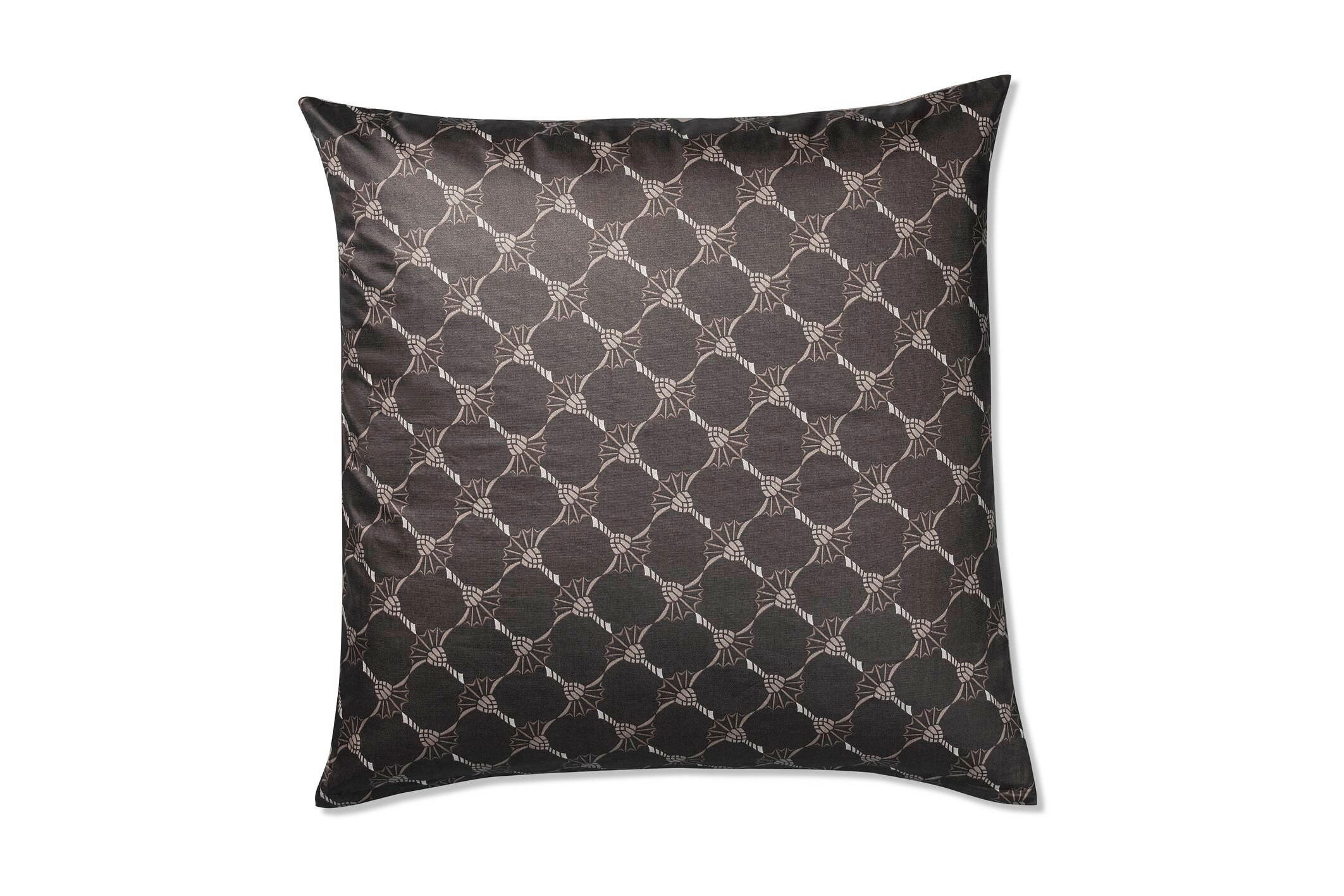 POVLAK NA POLŠTÁŘ, 80/80 cm, bavlna - černá/hnědá, Basics, textil (80/80cm) - Joop!