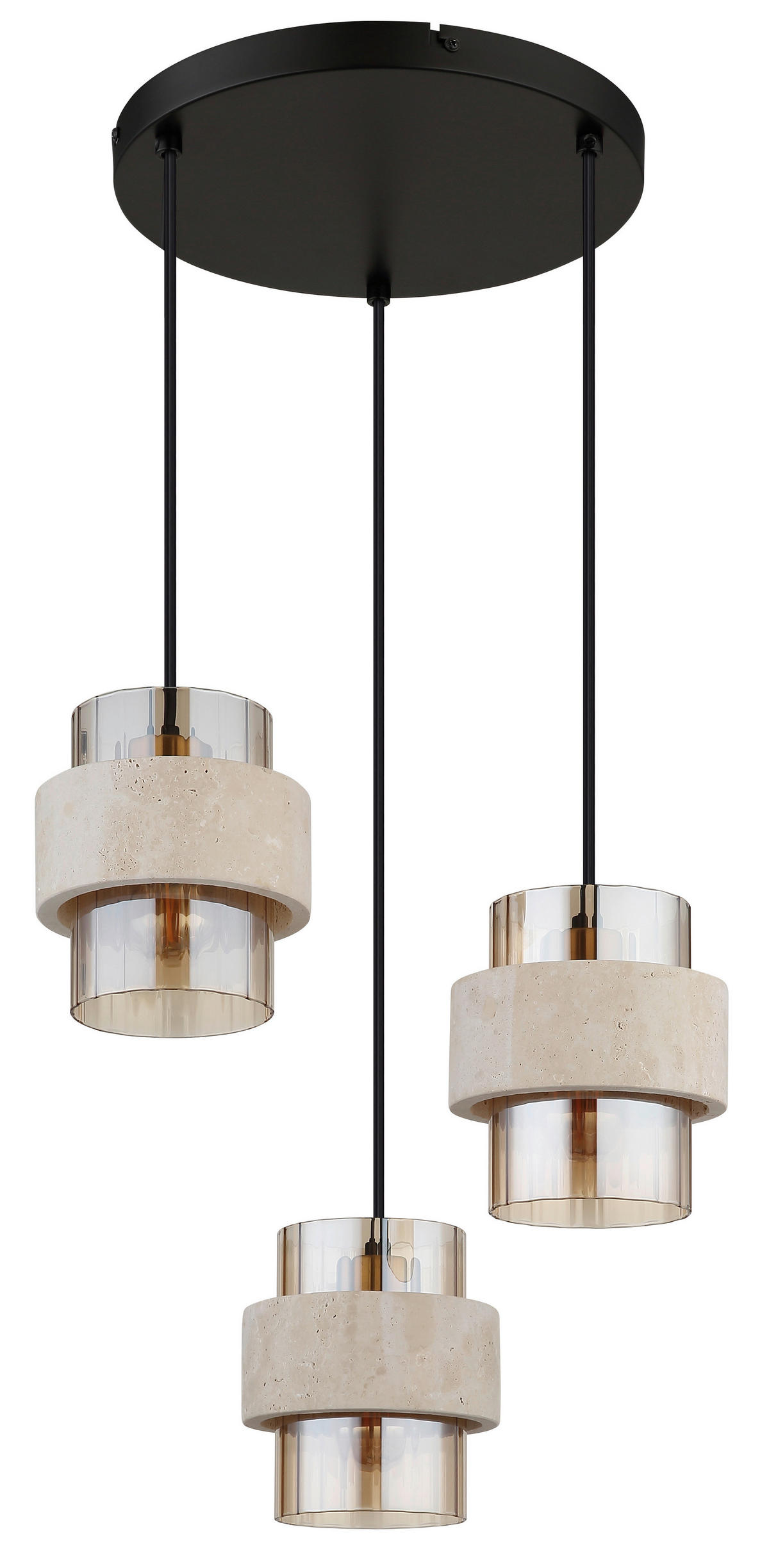 HÄNGLAMPA Daren 37,5/130 cm  - orange/beige, Basics, metall/glas (37,5/130cm)