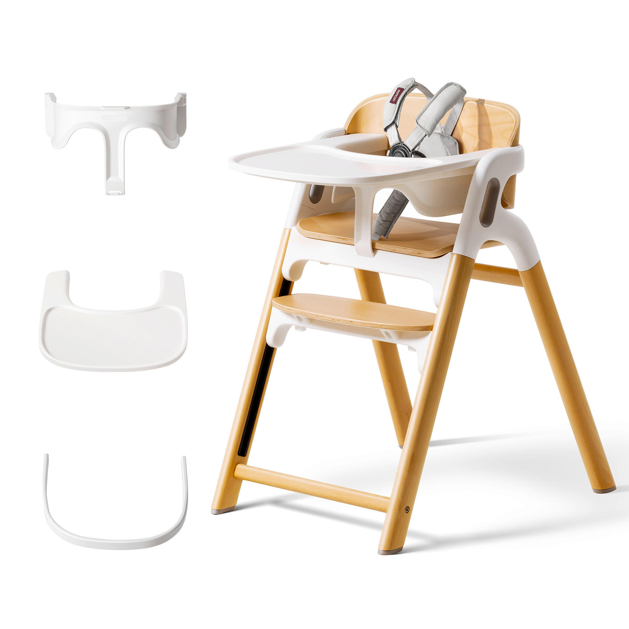 KOMBIHOCHSTUHL Hochstuhl  - Hellbraun, Basics, Holz (71,1/79,5/56,2cm) - Momcozy