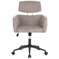 DREHSTUHL Mikrofaser Braun  - Schwarz/Braun, MODERN, Holz/Kunststoff (62/92/100/63cm) - MID.YOU