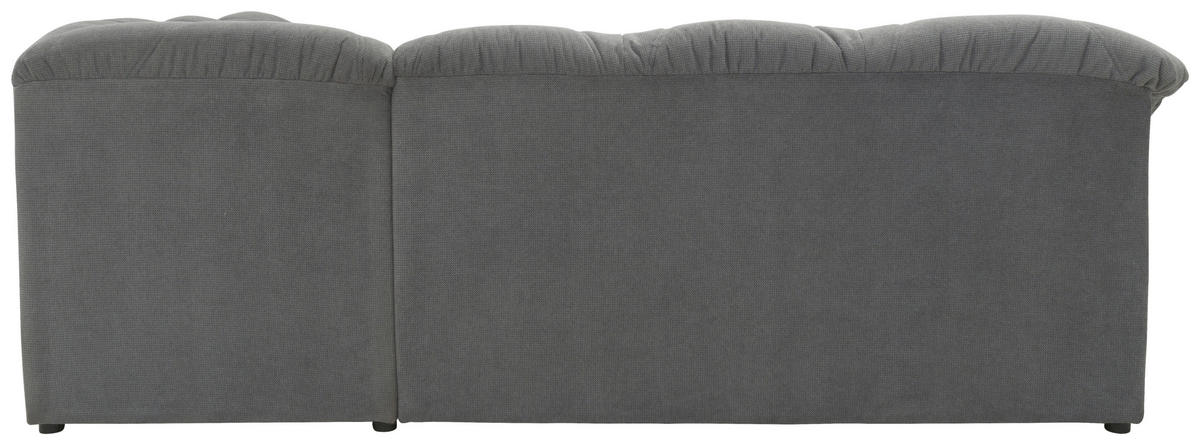 ECKSOFA Dunkelgrau Mikrofaser  - Dunkelgrau/Schwarz, KONVENTIONELL, Kunststoff/Textil (243/192cm) - MID.YOU