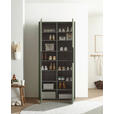 SCHUHSCHRANK  in 90/195/38 cm  - Salbeigrün/Schwarz, Design, Holzwerkstoff/Kunststoff (90/195/38cm) - Voleo