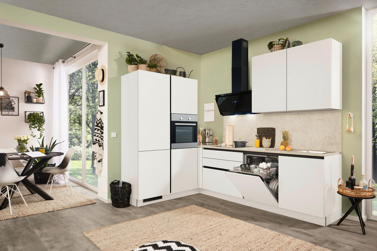 ECKKÜCHE 183/276 cm  in Weiß  - Weiß, Basics, Holzwerkstoff (183/276cm) - Welnova