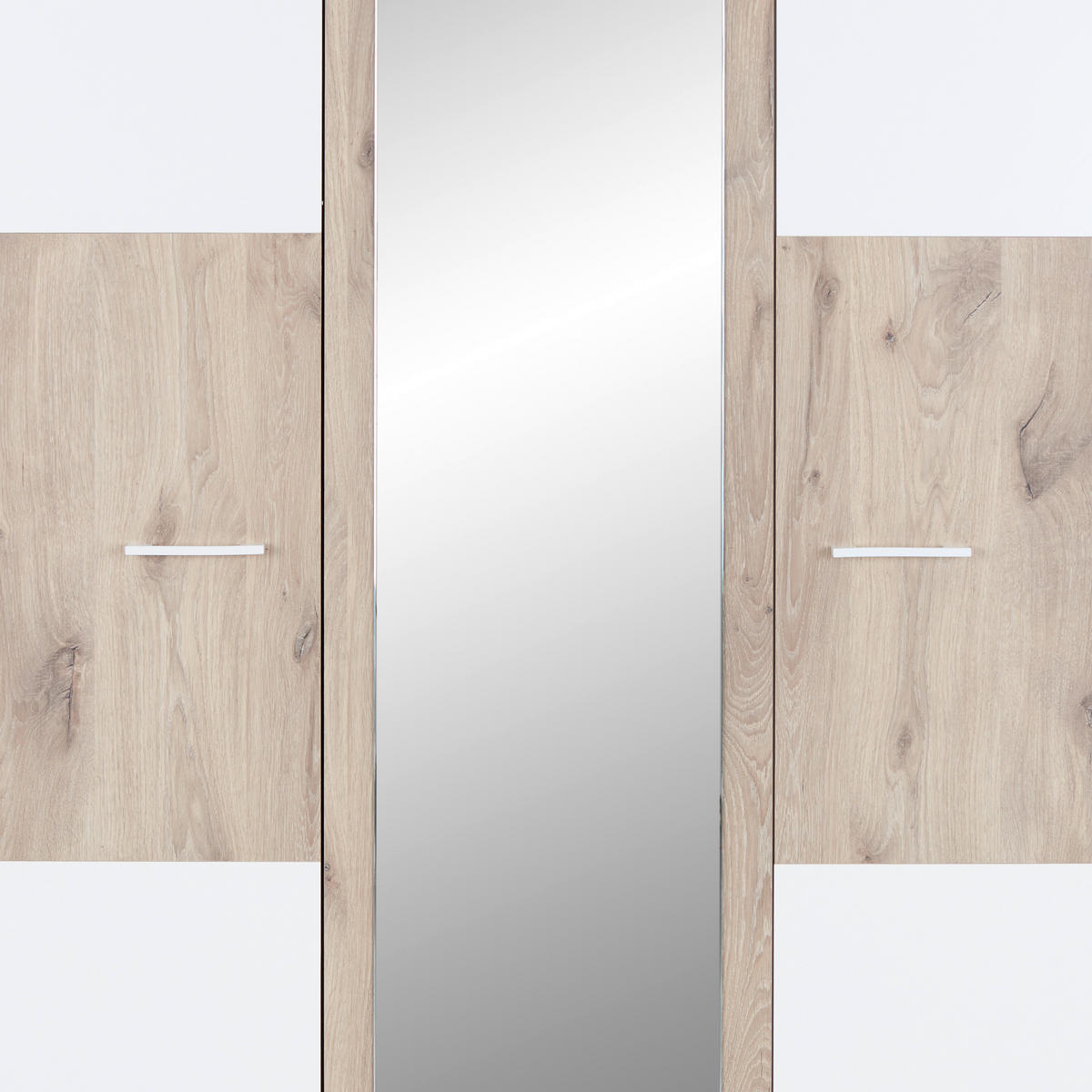 KLEIDERSCHRANK 135/195/60 cm 3-türig Weiß, Eichefarben  - Eichefarben/Weiß, KONVENTIONELL, Holzwerkstoff/Kunststoff (135/195/60cm) - MID.YOU