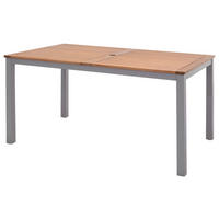 GARTENTISCH 140/74,4/79,7 cm  - Dunkelgrau/Eukalyptusholzfarben, KONVENTIONELL, Holz/Metall (140/74,4/79,7cm) - Ambia Garden