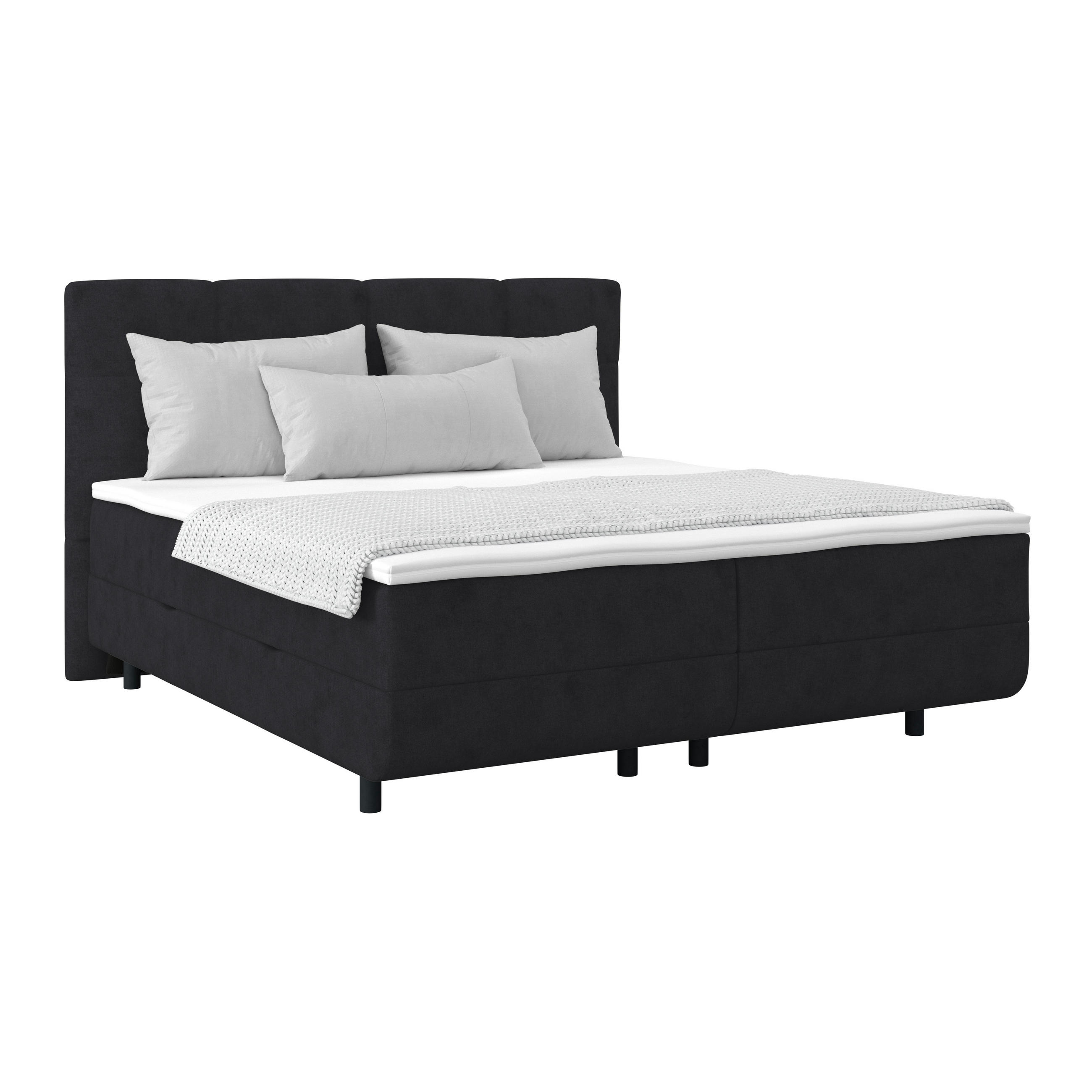 Livetastic Polsterbett Anthrazit 180x220 cm