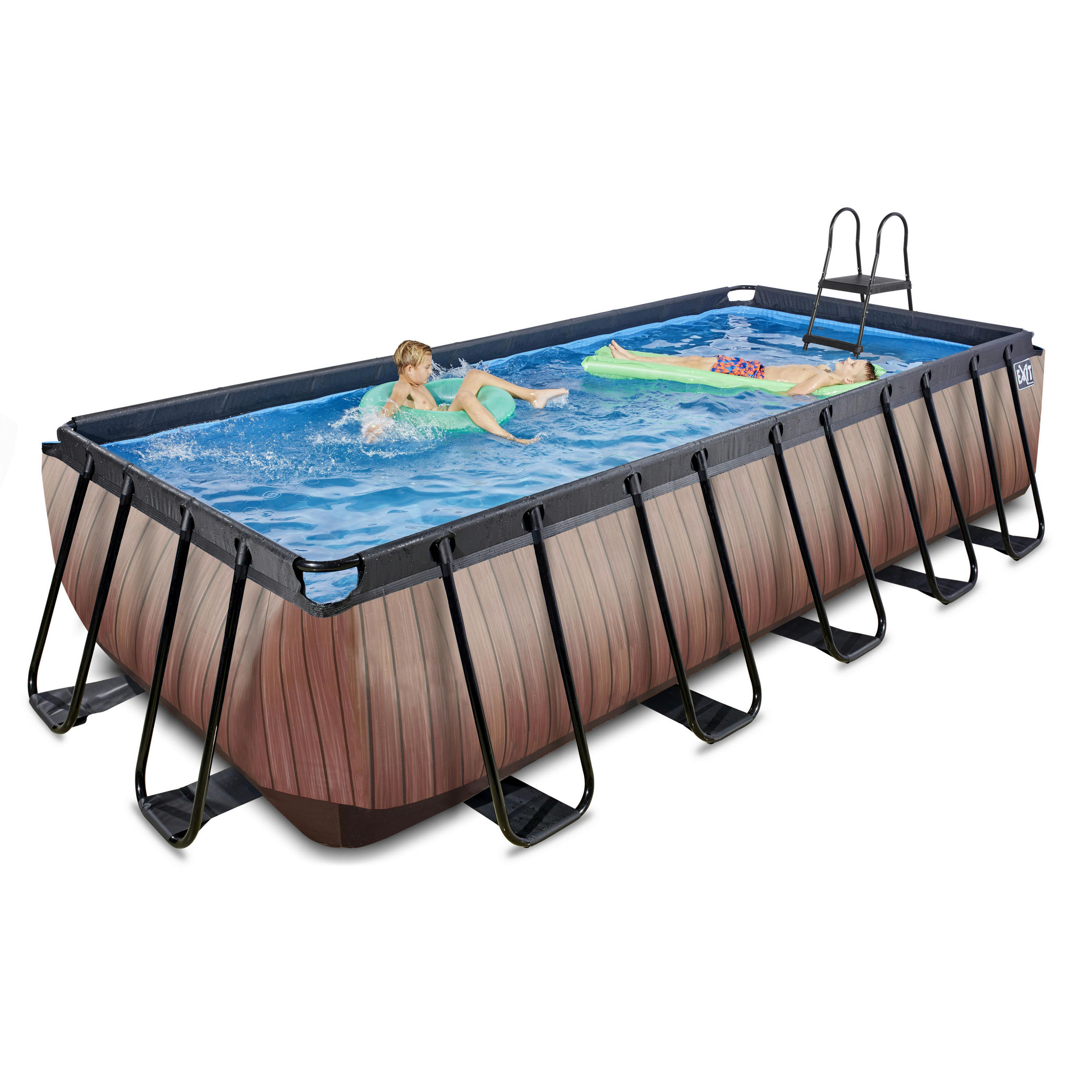 EXIT POOL WOOD 540X250 540/250/122 cm  - Braun, KONVENTIONELL, Metall (540/250/122cm) - EXIT Toys