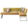 ECKBANK 225/169 cm  in Gelb, Schwarz  - Gelb/Schwarz, Design, Textil/Metall (225/169cm) - Dieter Knoll