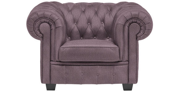 CHESTERFIELD-SESSEL - Wengefarben/Mauve, LIFESTYLE, Holz/Textil (115/76,5/96cm) - Landscape