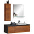 BADEZIMMER - Eichefarben/Weiß, Design, Glas/Keramik (142,5cm) - Celina BADEZIMMER - Eichefarben/Weiß, Design, Glas/Keramik (142,5cm) - Celina