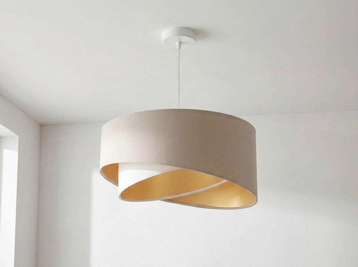 HÄNGELEUCHTE Galaxy 50/93 cm   - Beige/Goldfarben, Design, Kunststoff/Textil (50/93cm)