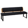 SITZBANK in Holz, Metall, Textil Schwarz  - Schwarz, Modern, Holz/Textil (200/85/60cm) - Venda