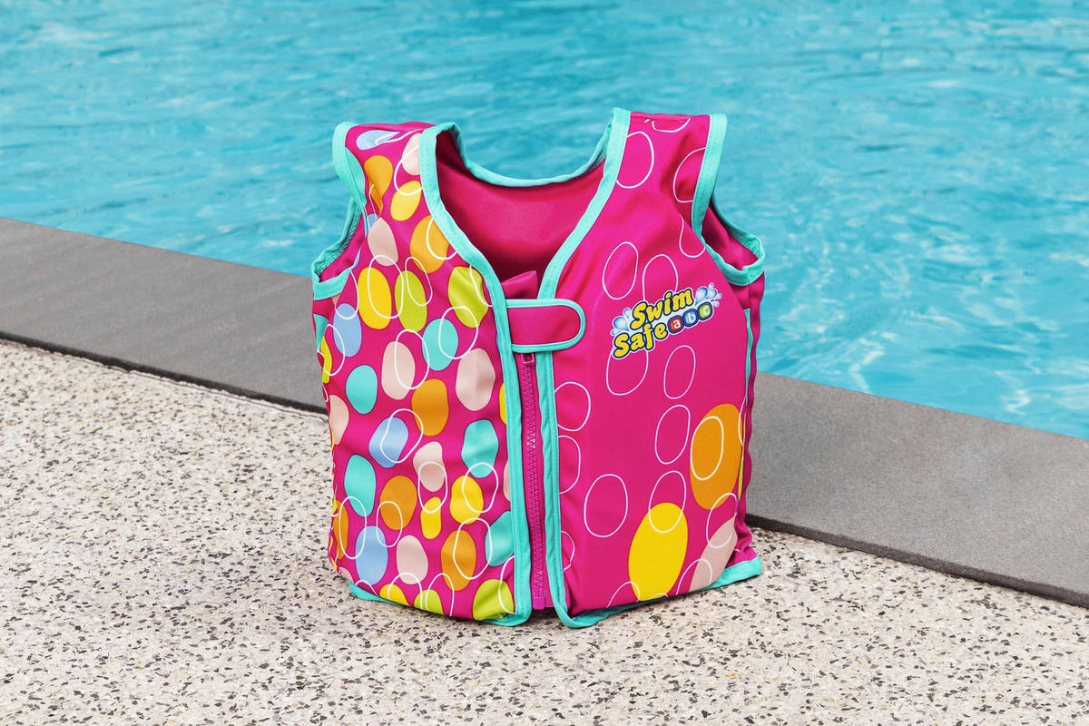 SCHWIMMWESTE - Pink/Hellgrün, Basics, Kunststoff - Bestway
