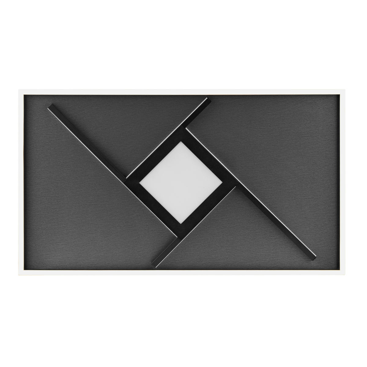 LED-DECKENLEUCHTE   - Schwarz, Design, Kunststoff/Textil (4,7/71/41cm) - Brilliant