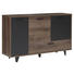 SIDEBOARD 154,5/92,8/41,5 cm - Eichefarben/Schwarz, Design, Holzwerkstoff/Kunststoff (154,5/92,8/41,5cm) - Carryhome SIDEBOARD 154,5/92,8/41,5 cm - Eichefarben/Schwarz, Design, Holzwerkstoff/Kunststoff (154,5/92,8/41,5cm) - Carryhome