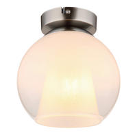 DECKENLEUCHTE  18/19 cm    - Klar/Chromfarben, Basics, Glas/Metall (18/19cm) - Globo