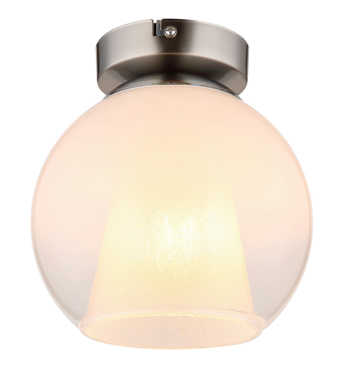 DECKENLEUCHTE  18/19 cm    - Klar/Chromfarben, Basics, Glas/Metall (18/19cm) - Globo