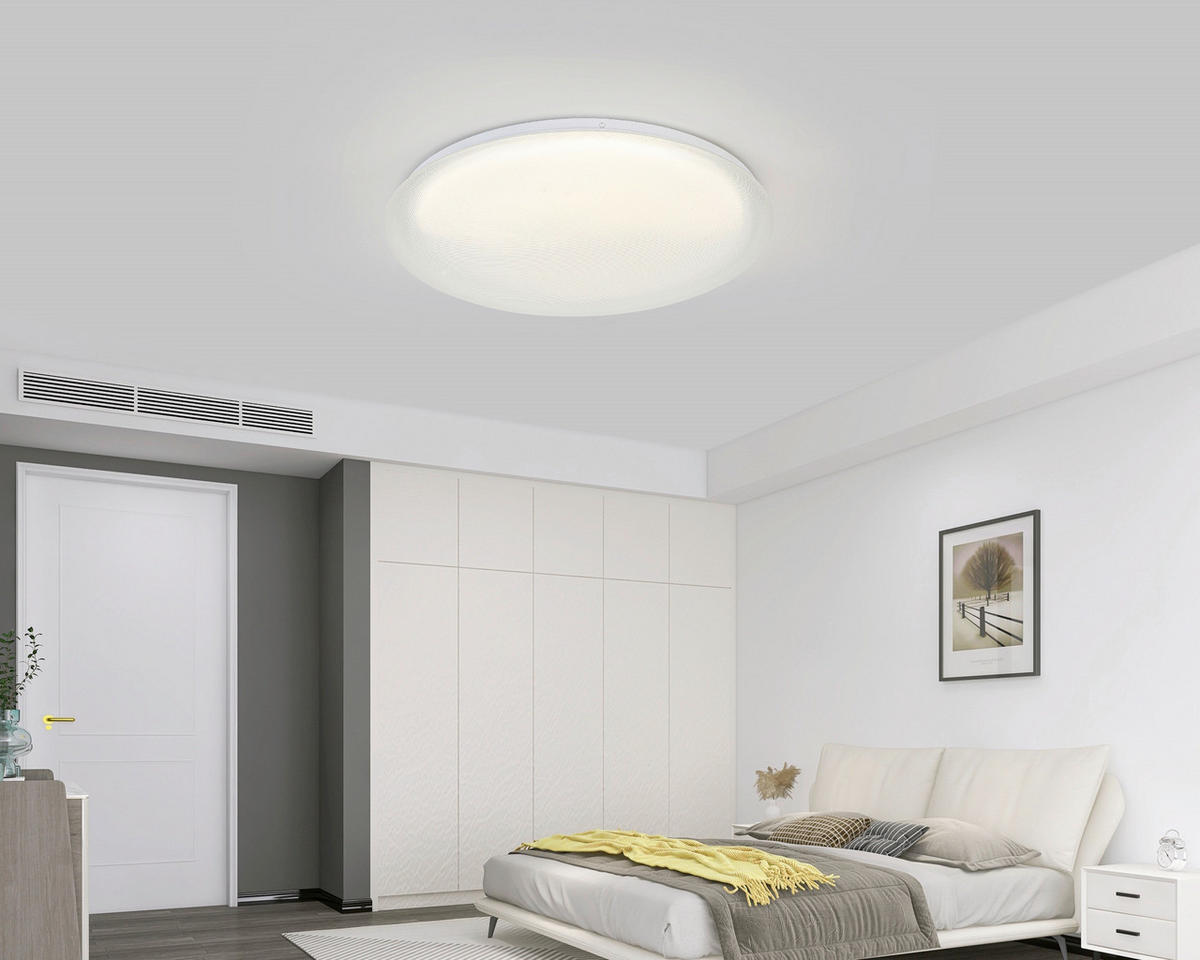 LED MENNYEZETI LÁMPA - áttetsző/fehér, Trend, műanyag/fém (50/8cm) - Novel