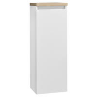 HIGHBOARD NV.312  in 30/85,8/30 cm  - Eichefarben/Weiß, Design, Glas/Holzwerkstoff (30/85,8/30cm) - Novel