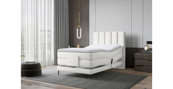 BOXSPRINGBETT 100/200 cm  in Creme  - Creme/Schwarz, Natur, Textil/Metall (100/200cm) - Esposa