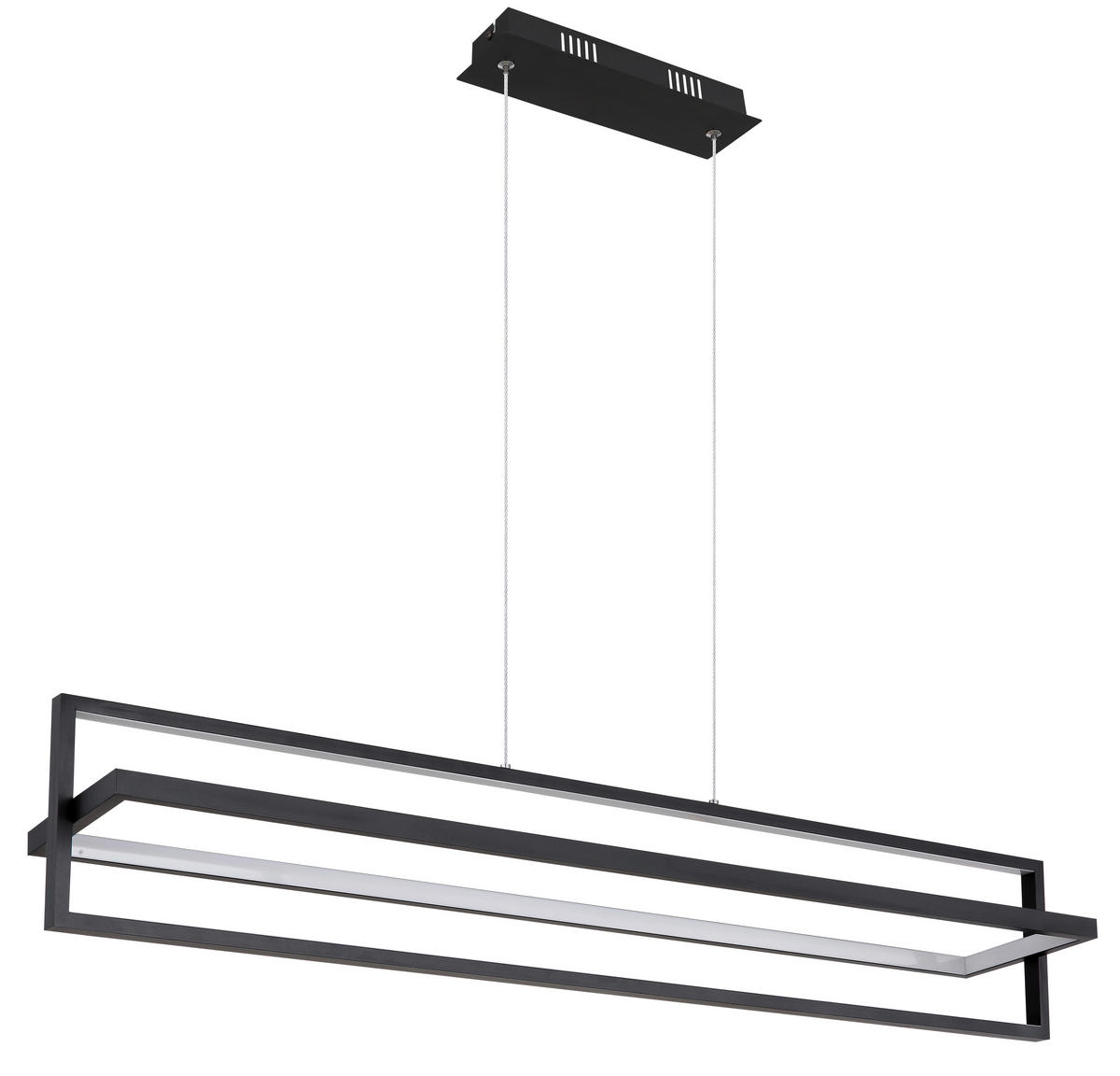 VISEČA SVETILKA     102/18/120 cm          - črna/opal, Trend, kovina/umetna masa (102/18/120cm) - Globo