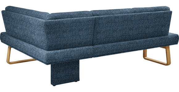 ECKBANK 240/174 cm  in Eichefarben, Dunkelblau  - Eichefarben/Dunkelblau, Design, Holz/Textil (240/174cm) - Dieter Knoll