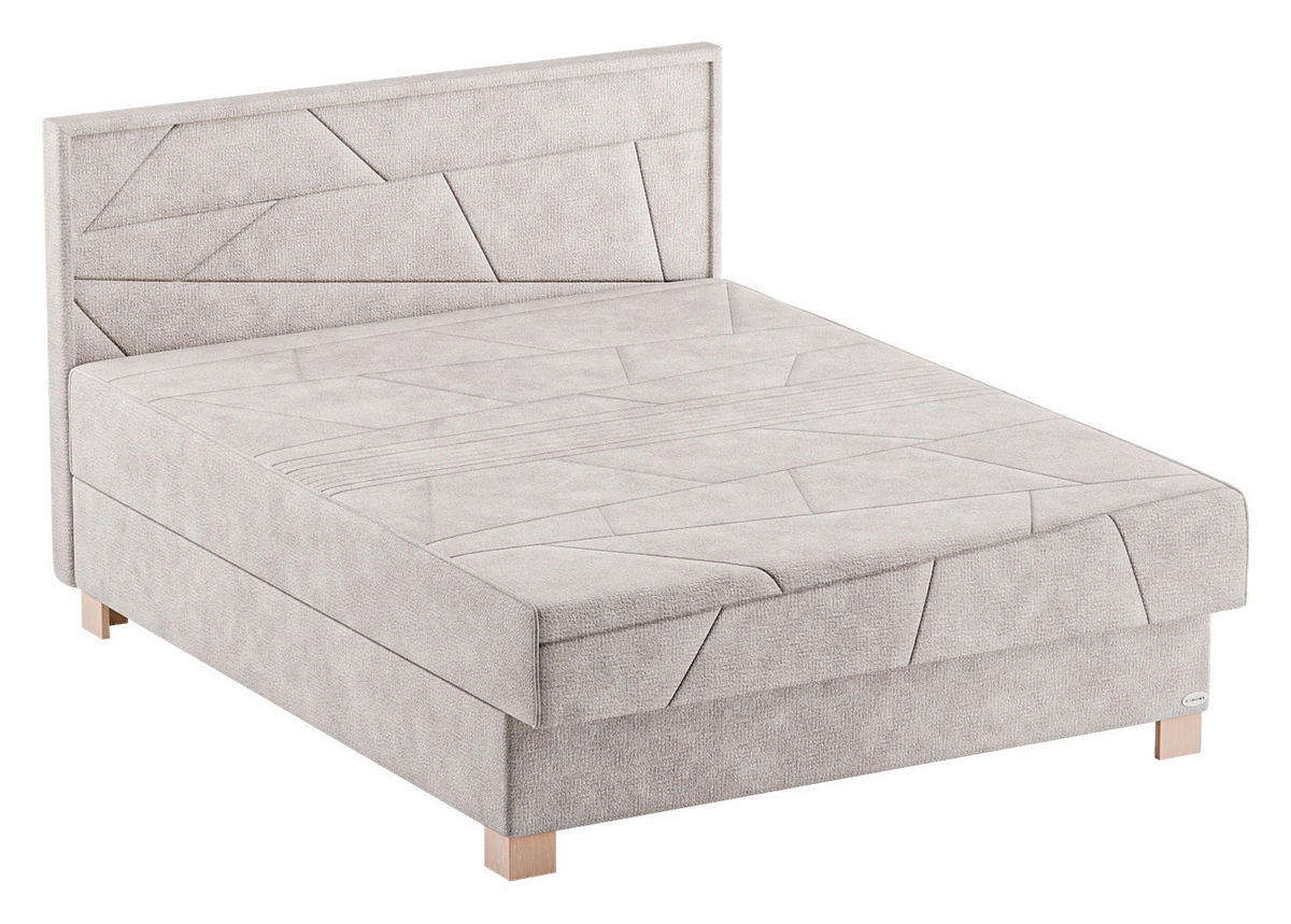 KÁRPITOZOTT ÁGY   - világosszürke, Basics (160/101/202cm) - Cardo