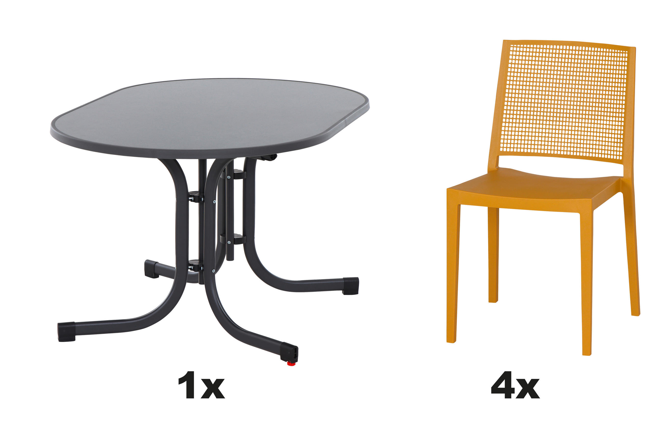 GARTENGARNITUR 3-teilig  - Basics, Holzwerkstoff/Kunststoff (90/80/138cm) - Siena Garden