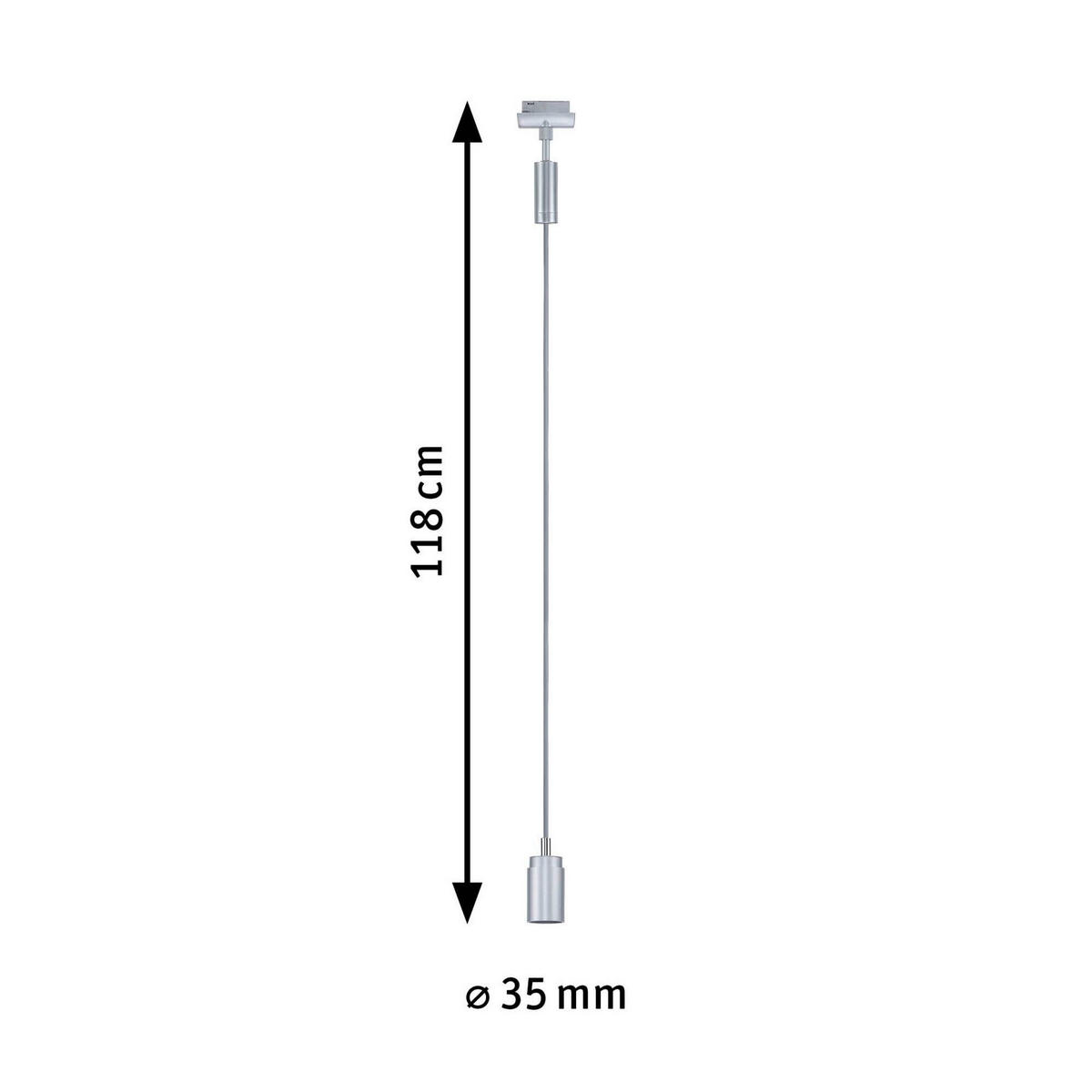 SCHIENENSYSTEM-HÄNGELEUCHTE URail Pendel Runa 3,5/30-118 cm   - Basics (3,5/30-118cm) - Paulmann