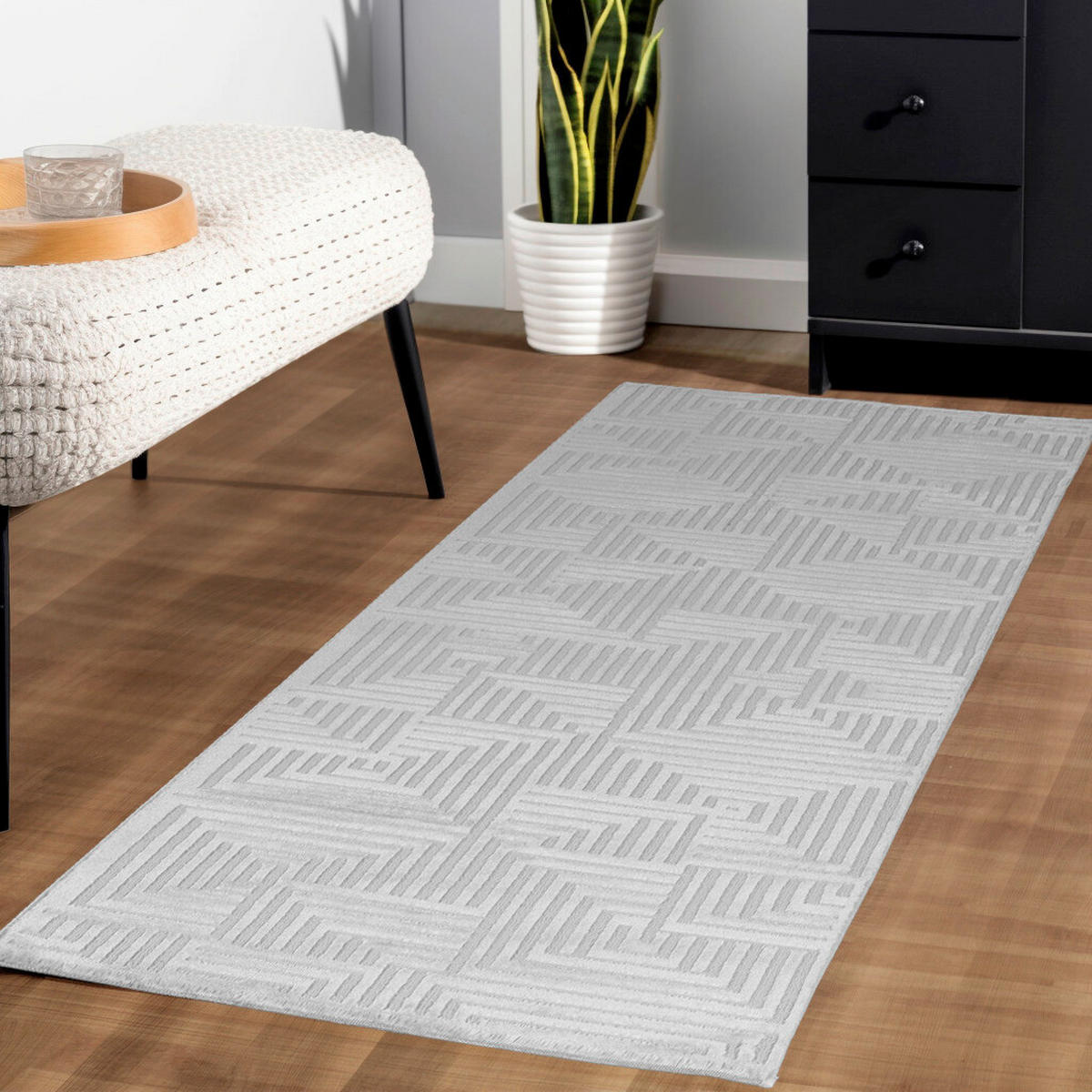 LÄUFER 80/250 cm Sahara Silberfarben  - Silberfarben, Design, Textil (80/250cm) - Novel