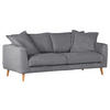 BIGSOFA in Cord Grau  - Naturfarben/Grau, Romantik / Landhaus, Holz/Textil (220/69/100cm) - Landscape