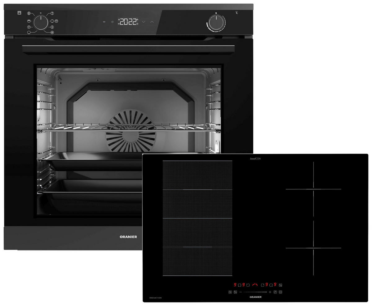 BACKOFENSET CLS907  - Schwarz, Basics, Glas/Metall (59,6/59,5/56,9cm) - Oranier